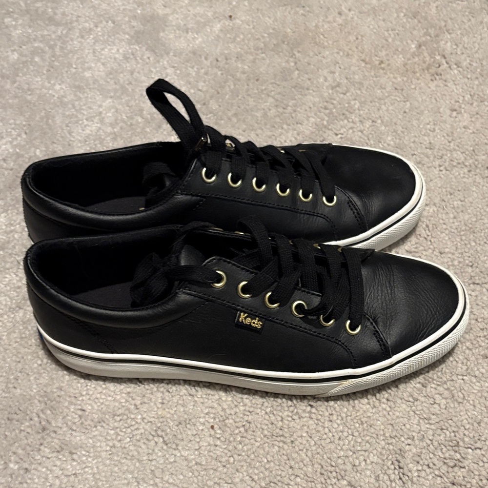Keds Black Leather Sneakers